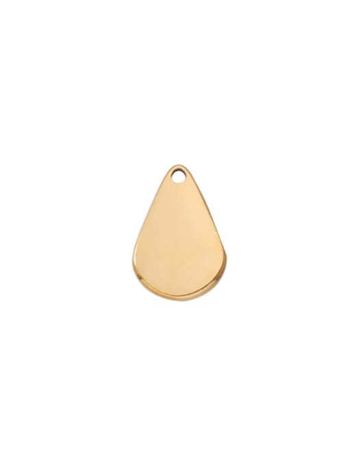 golden Stainless steel rounded drop tail tag pendant