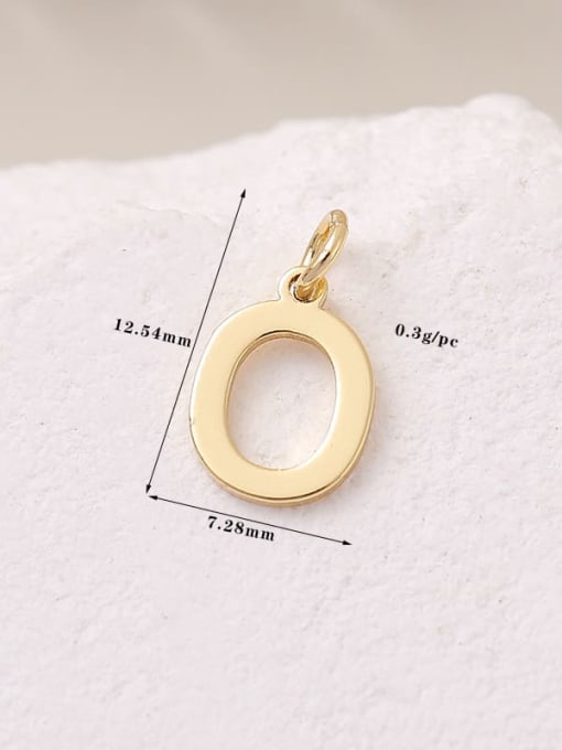 14 K gold H 11372 Brass Minimalist English  Letter  Pendant