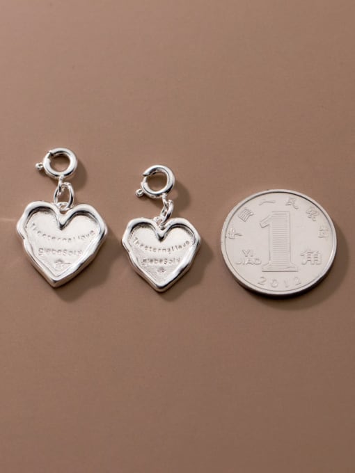 FAN 925 Sterling Silver Heart Cute Bails 2