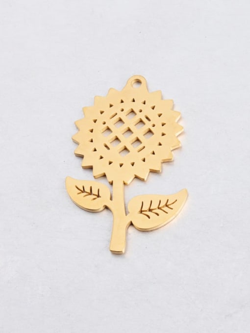 golden Stainless Steel Sunflower Golden Sunflower Flower Pendant