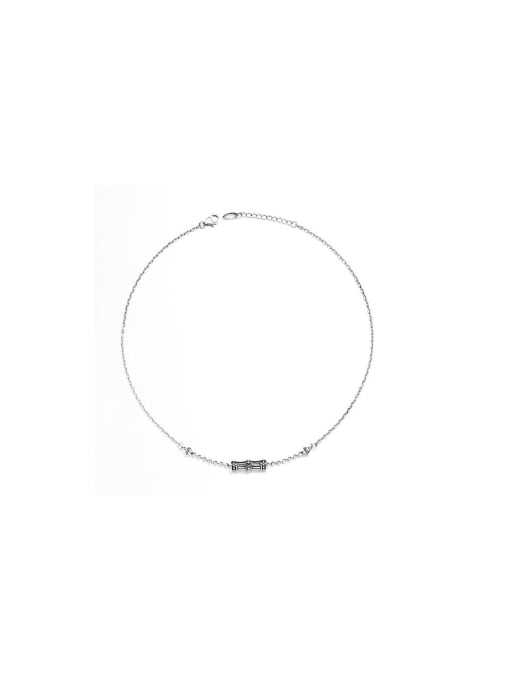 044L8.2g 925 Sterling Silver Geometric Vintage Necklace