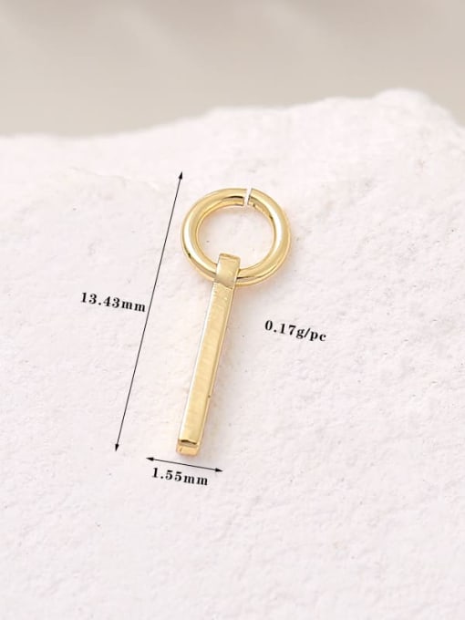 14 K gold H 11366 Brass Minimalist English  Letter  Pendant