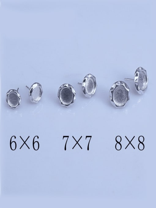 Supply 925 Sterling Silver Star Earring Setting Stone size: 6*6 7*7 8*8mm 1