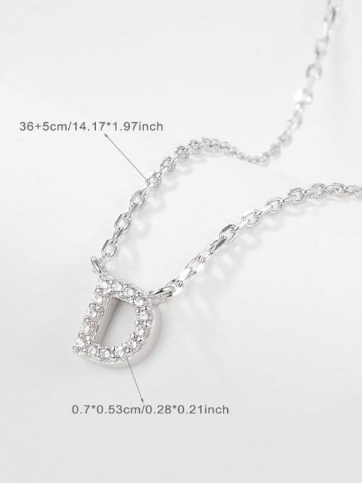 YUANFAN 925 Sterling Silver Letter Initials Necklace 2