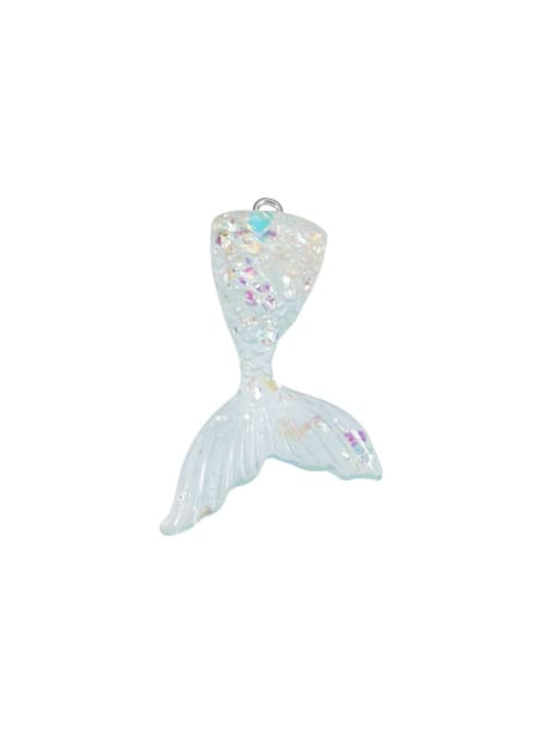 Color 14 Stainless steel Resin Cute Wind  Fish Tail Pendant
