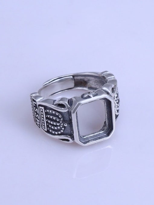 Supply 925 Sterling Silver Geometric Ring Setting Stone size: 10*12mm 2