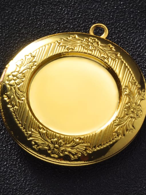 golden Copper Round Charm Height :  32.5mm , Width:35.7 mm