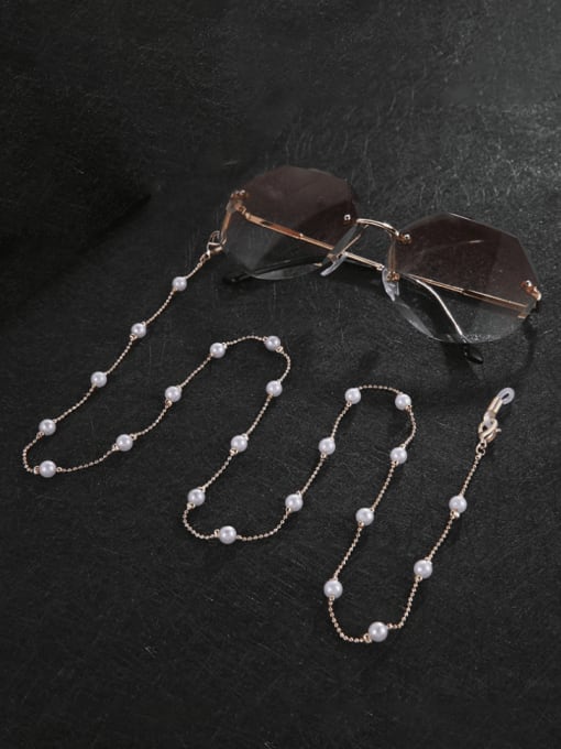 JMI Brass Iron Imitation Pearl Minimalist Sunglass Chains 1