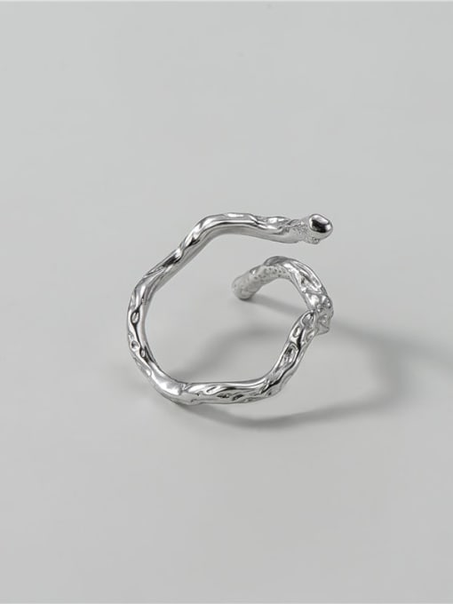 Lava irregular ring 925 Sterling Silver Irregular Vintage Band Ring