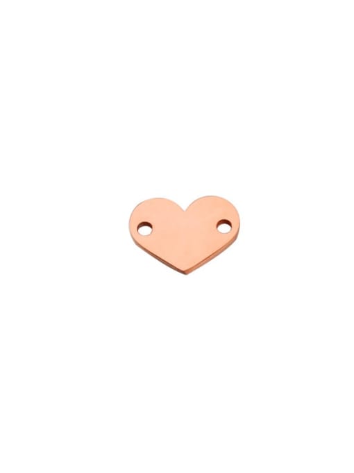 Rose Gold Stainless steel Heart Minimalist Connectors