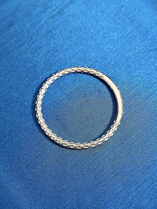 R349 white 925 Sterling Silver Geometric Minimalist Band Ring