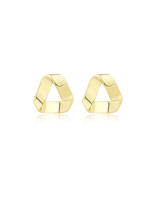 E2476 Gold 925 Sterling Silver Geometric Minimalist Stud Earring