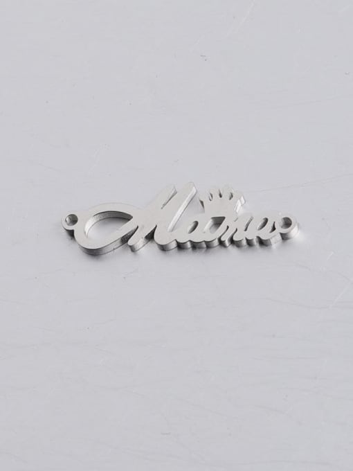 Steel color Stainless steel Crown letter Trend Connectors