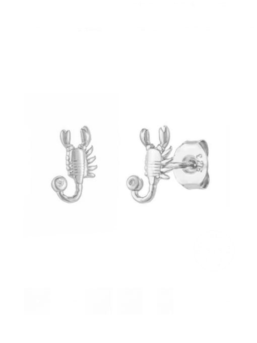 Platinum 925 Sterling Silver Insect Cute Stud Earring