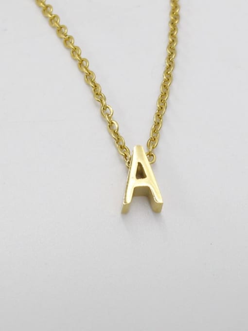 A Stainless steel Letter Minimalist Necklace