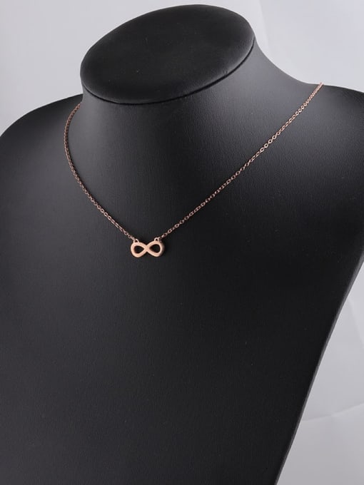 Rose Gold Stainless steel Number Minimalist Necklace