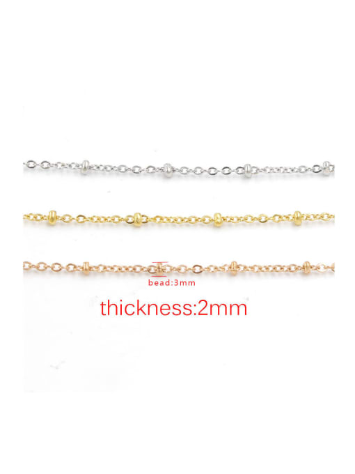 MEN PO Stainless steel With round beads Minimalist Bead Chain