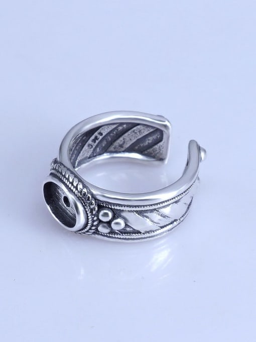 Supply 925 Sterling Silver Geometric Ring Setting Stone size: 6*8mm 1