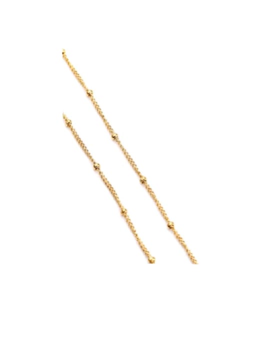 18K Gold Color stainless steel E-coating plated bead satellite bulk chain