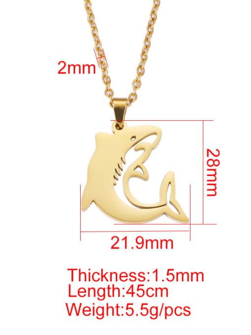 MEN PO Stainless steel Minimalist   Dolphin  Pendant Necklace 4