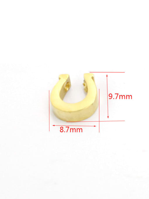 MEN PO Stainless Steel Horseshoe Small Hole Beads DIY Jewelry Accessories Loose Beads/ Minimalist Findings & Components 3