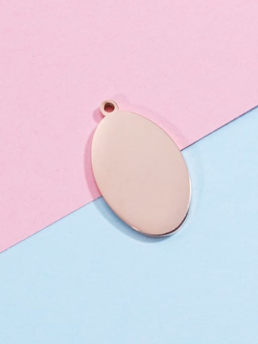 rose gold Stainless steel outer hole geometric small tag