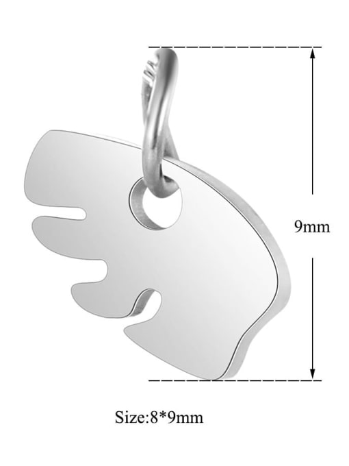 FTime Stainless steel Bear Charm Height : 8 mm , Width: 9 mm