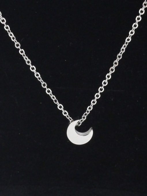 moon Stainless steel Crown Trend Necklace