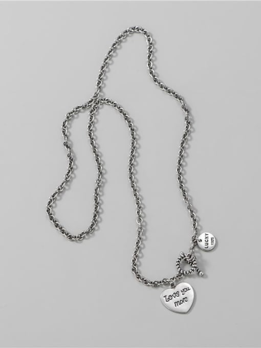 ARTTI 925 Sterling Silver Heart Vintage Necklace