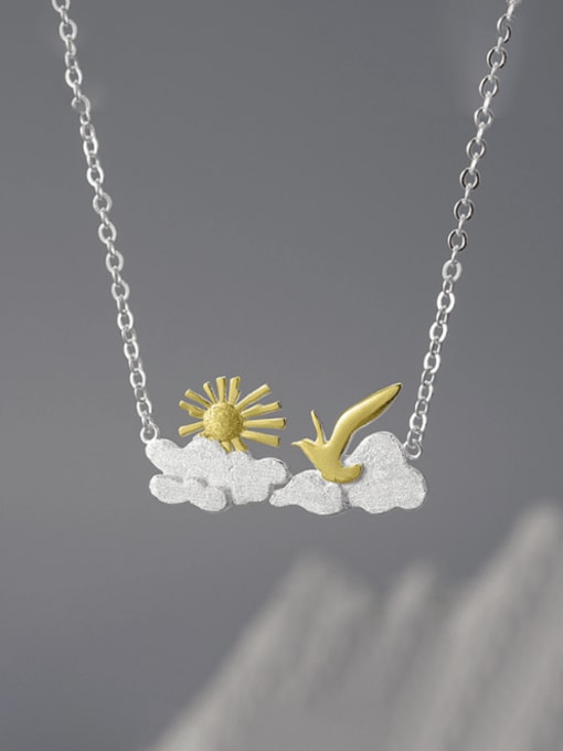 LOLUS 925 Sterling Silver Cloud Artisan Necklace 0