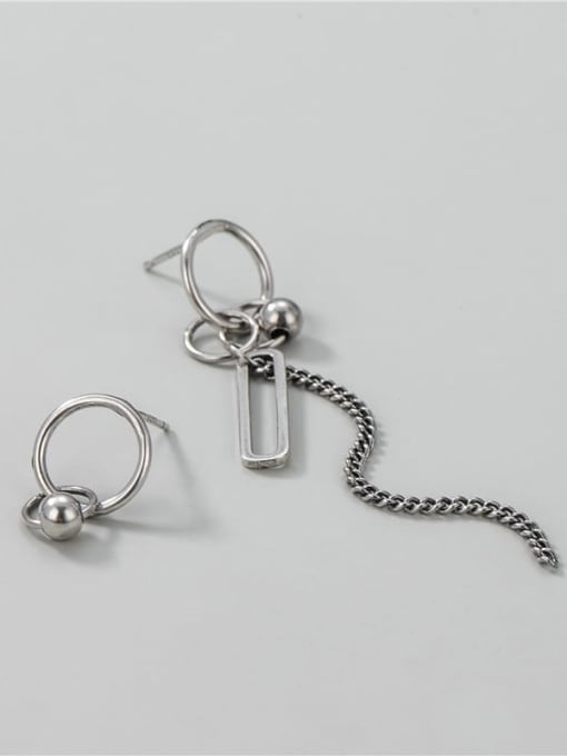 ARTTI 925 Sterling Silver Asymmetrical Tassel Vintage Threader Earring 2