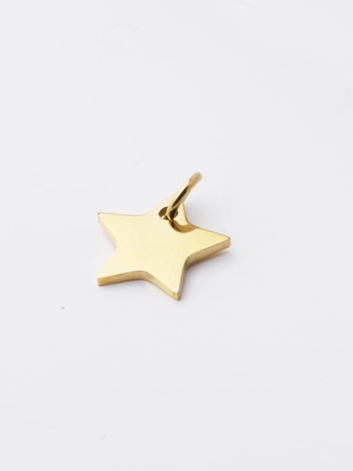golden Stainless steel  five-pointed star pendant/accessory tail tag pendant