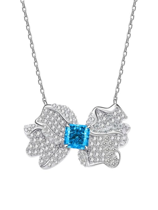 A&T Jewelry 925 Sterling Silver Cubic Zirconia Butterfly Luxury Necklace