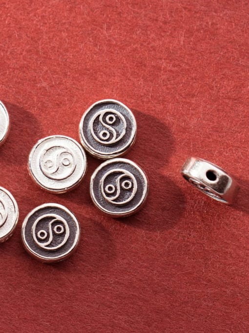 FAN 925 Sterling Silver Round Vintage Beads 4