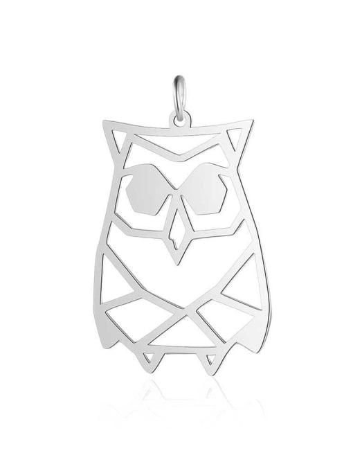 JA129 1x5 Stainless steel Gold Plated Owl Charm Height :21 mm , Width:  34mm