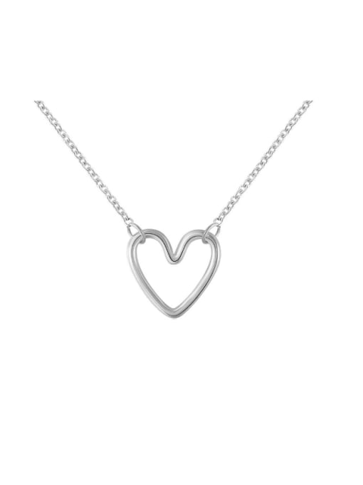 YUANFAN 925 Sterling Silver Heart Minimalist Necklace 1