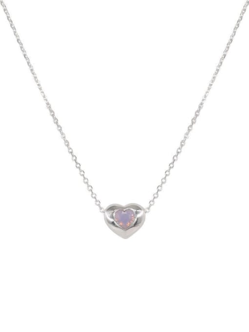 YUANFAN 925 Sterling Silver Heart Necklace with 3 colors