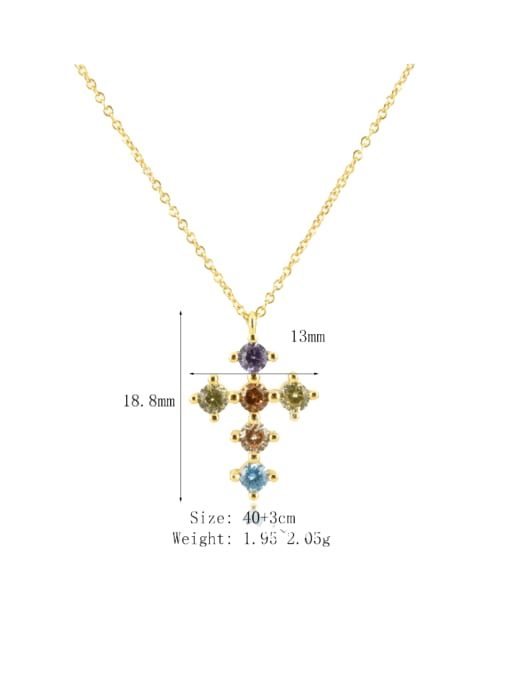 MZ- Silver 925 Sterling Silver Cubic Zirconia Cross Minimalist Necklace 2