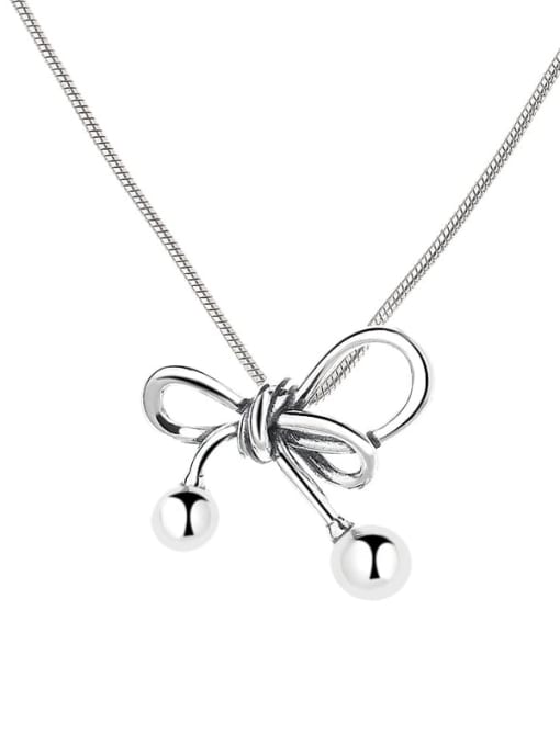 TAIS 925 Sterling Silver Bowknot Vintage Necklace 0