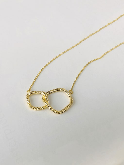 A1843 Gold Necklace 925 Sterling Silver Geometric Minimalist Necklace