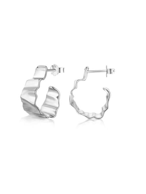 STL-Silver Jewelry 925 Sterling Silver Geometric Minimalist Stud Earring 3