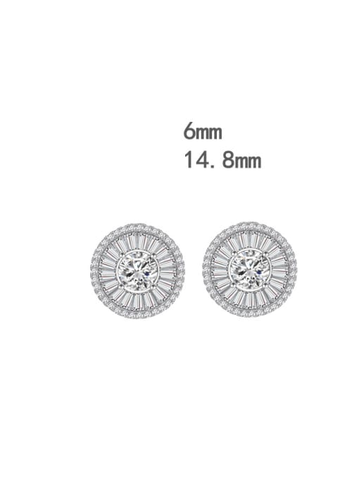 Ear studs 925 Sterling Silver Cubic Zirconia Minimalist Geometric  Earring and Necklace Set