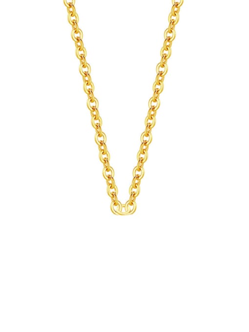 Golden cross chain 925 Sterling Silver Enamel Bell Cute Necklace