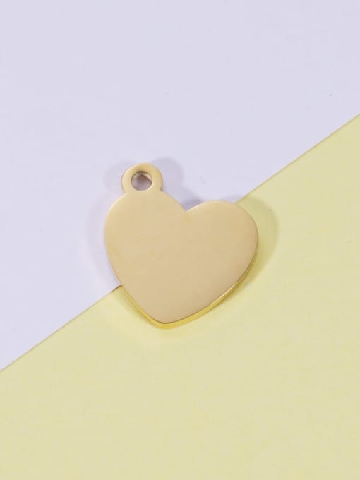 golden Stainless steel Heart Tag