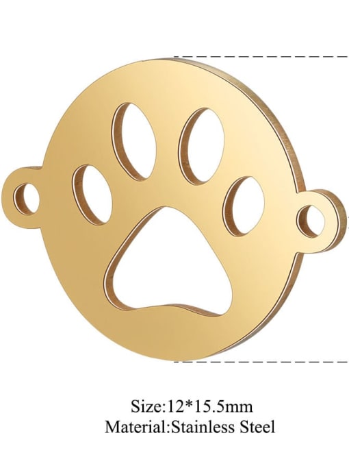 XT538G Stainless steel Face Charm Height : 12 mm , Width: 15.5 mm