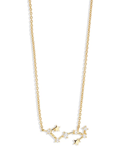 Gold Scorpion 925 Sterling Silver Cubic Zirconia Constellation Dainty Necklace