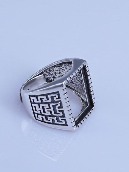 Supply 925 Sterling Silver Geometric Ring Setting Stone size: 12*17mm 2