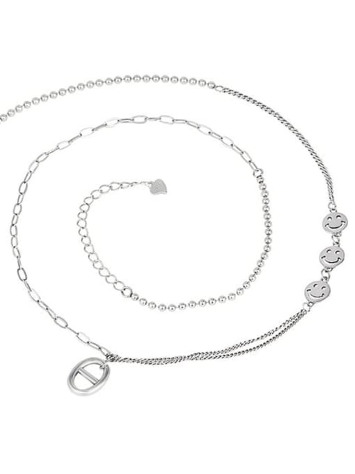061L6.1g 925 Sterling Silver Geometric Vintage Necklace