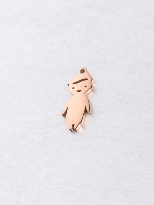 Boy rose gold Stainless steel boy and girl couple pendant