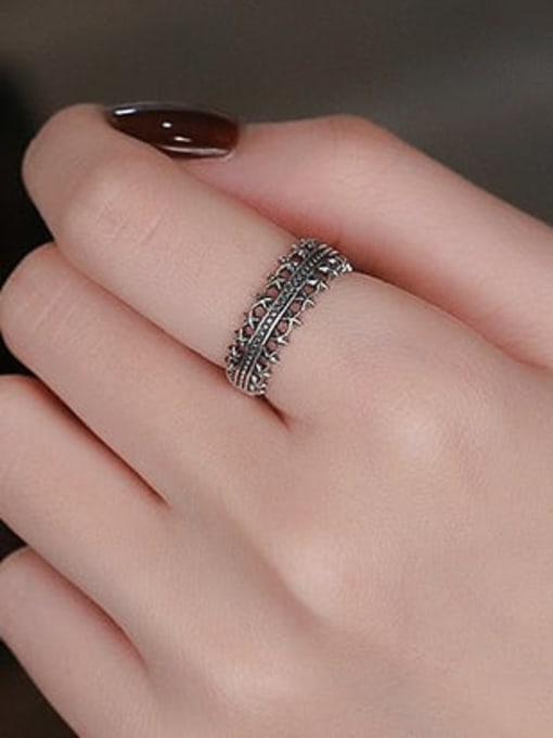 TAIS 925 Sterling Silver Five-Pointed Star Vintage Stackable Ring 2